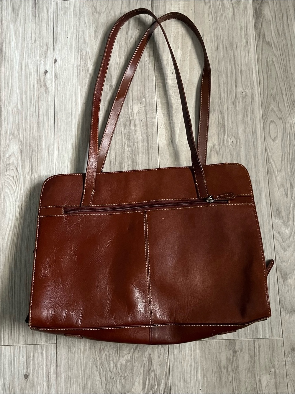 Giani Bernini Brown Leather Laptop Tote